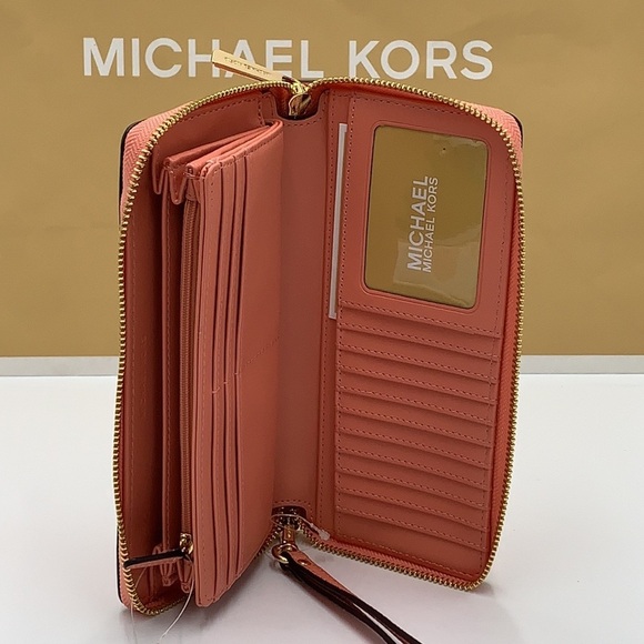 MICHAEL KORS Jet Set Travel Large Travel Continental Leather
Color: SHERBERT - Picture 7 of 16